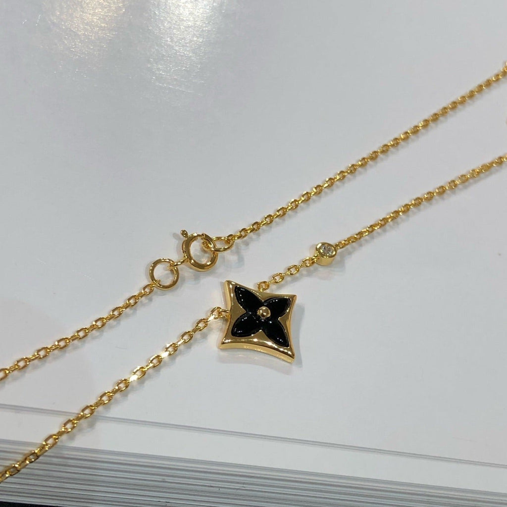 [⭐DORISW] STAR SCHWARZES PERLMUTT-COLLIER
