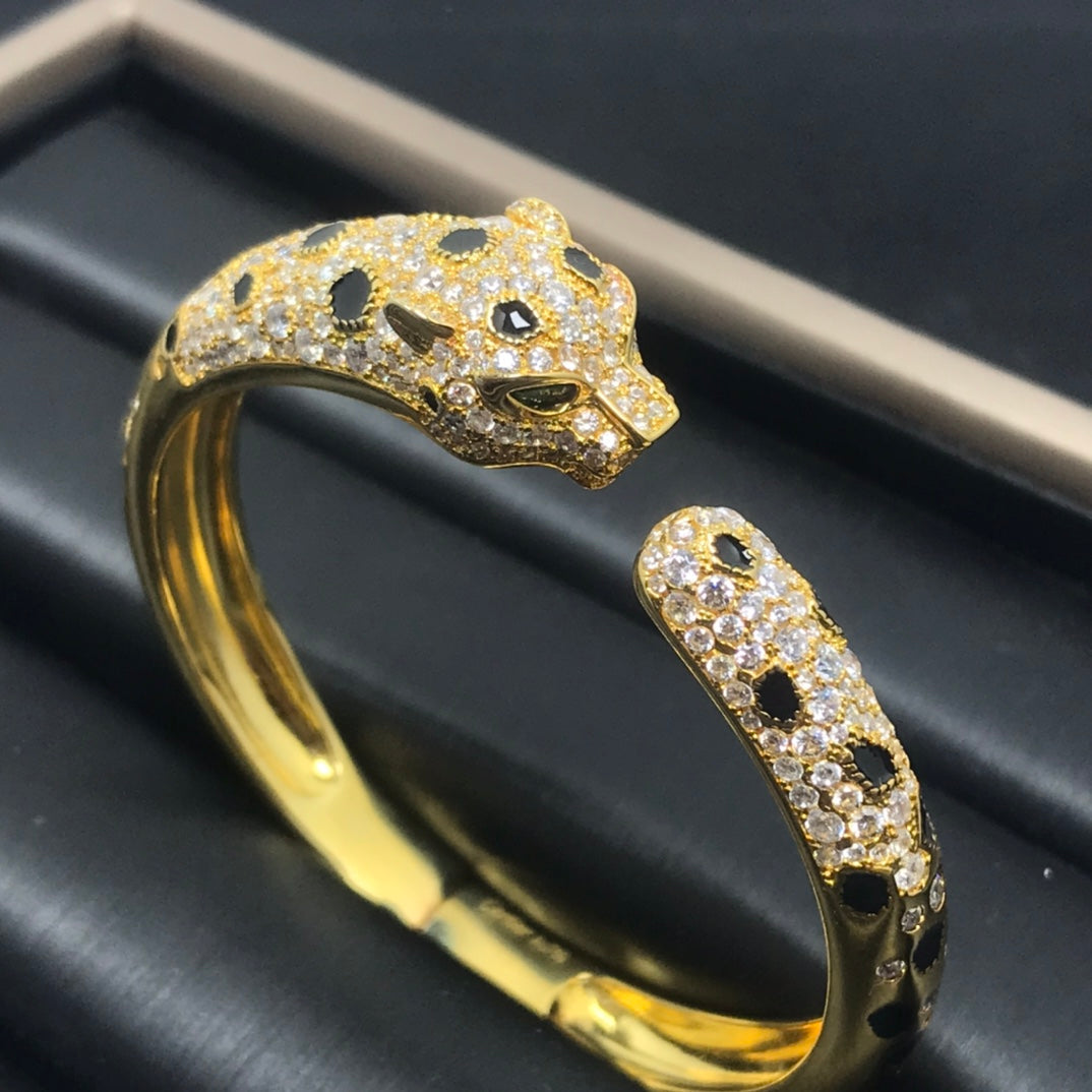 [⭐DORISW] PANTHÈRE GROSSES ARMBAND DIAMANTEN