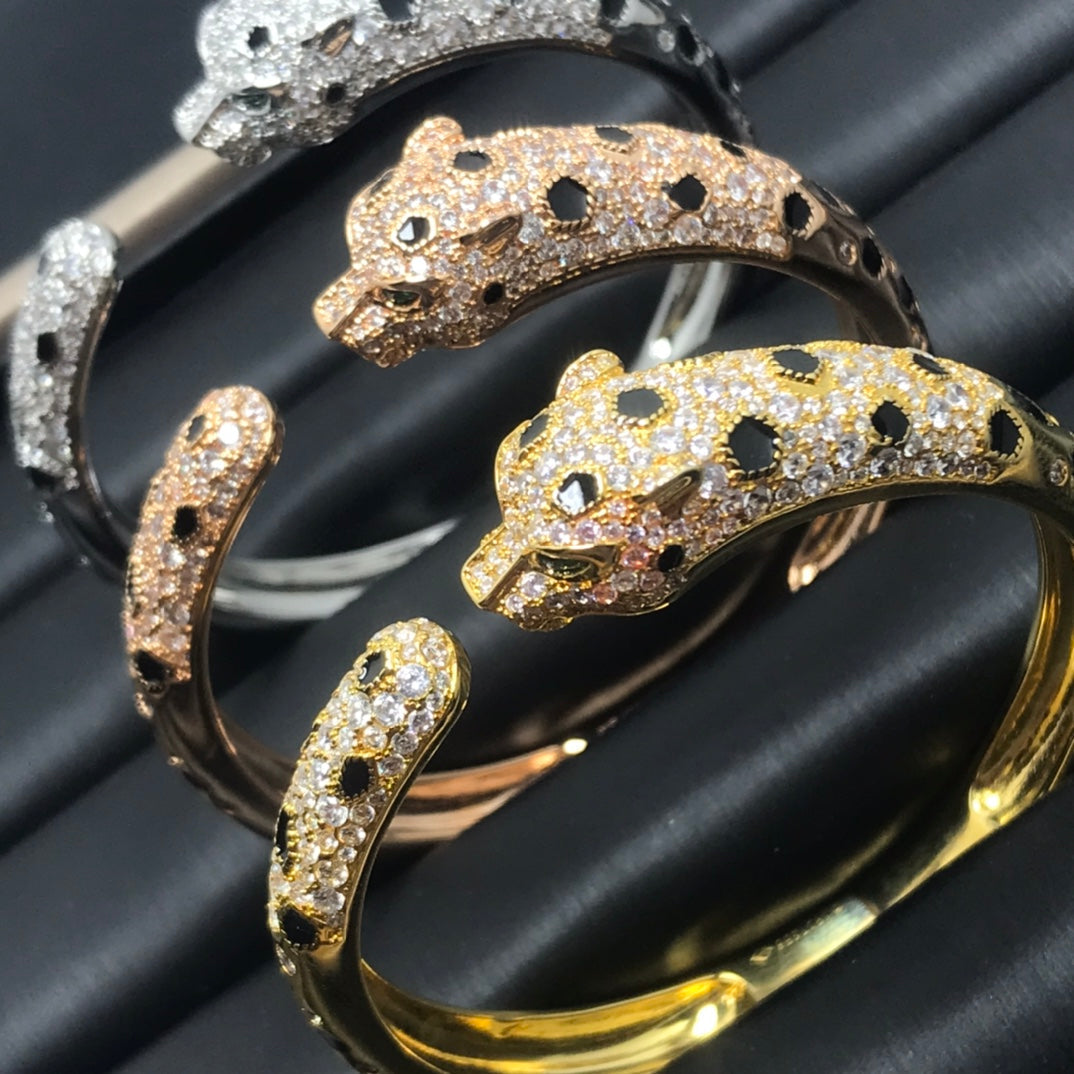 [⭐DORISW] PANTHÈRE GROSSES ARMBAND DIAMANTEN