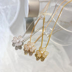 [⭐DORISW] BLUMEN-DIAMANT-HALSKETTE