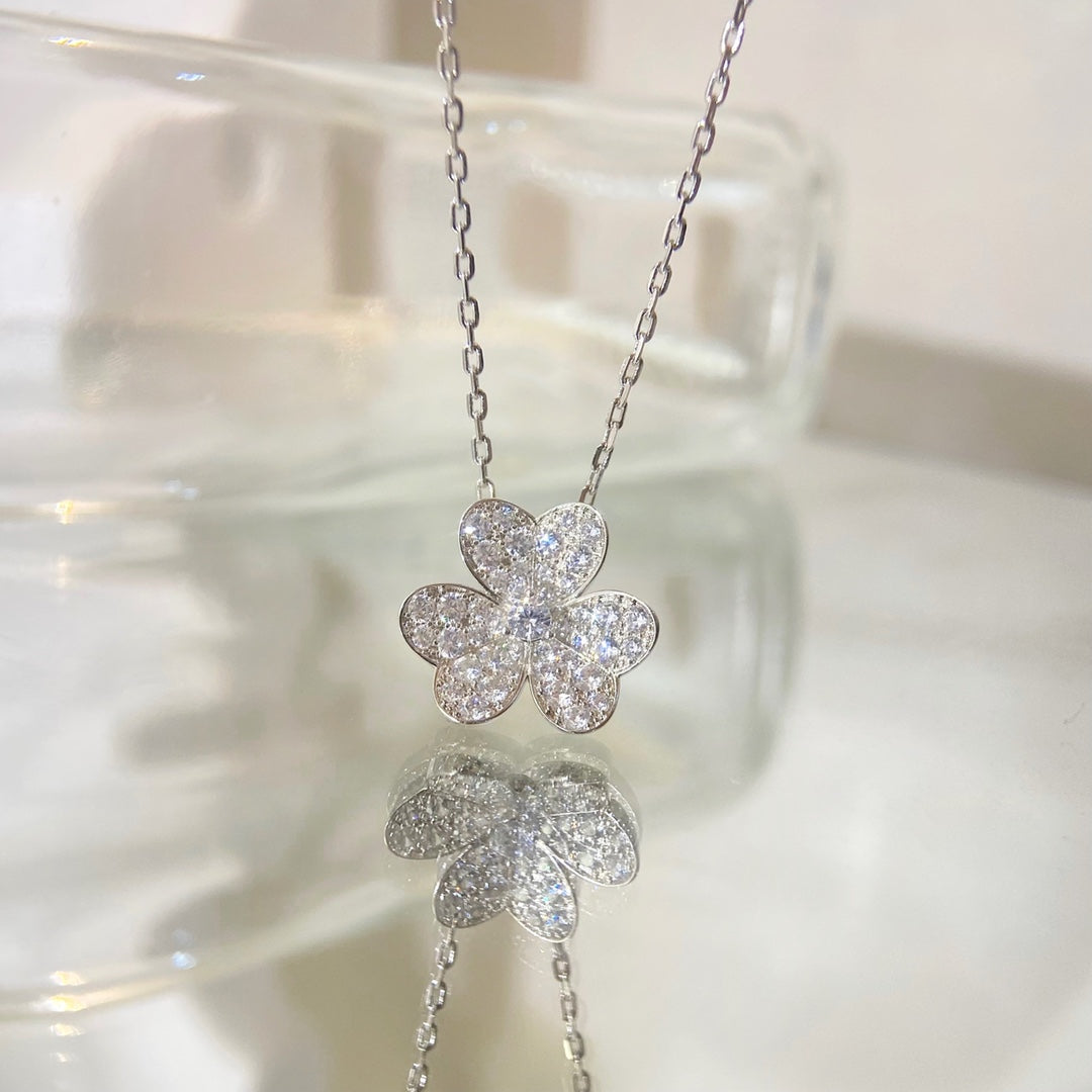 [⭐DORISW] BLUMEN-DIAMANT-HALSKETTE