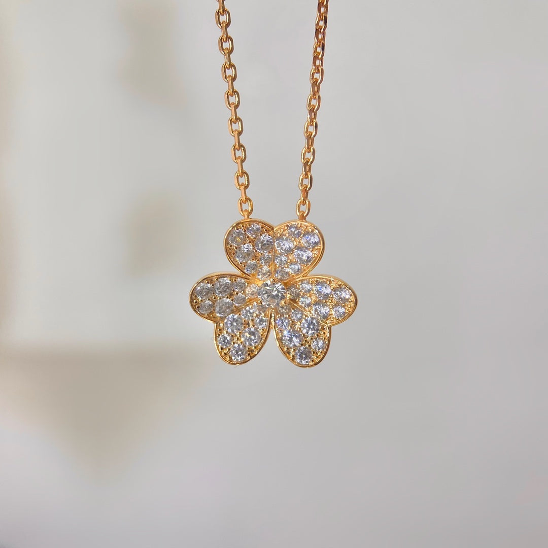 [⭐DORISW] BLUMEN-DIAMANT-HALSKETTE