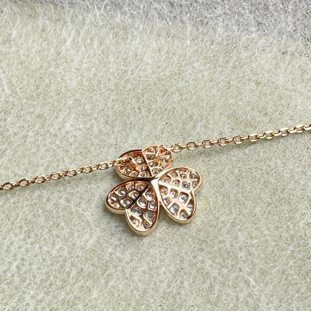 [⭐DORISW] BLUMEN-DIAMANT-HALSKETTE