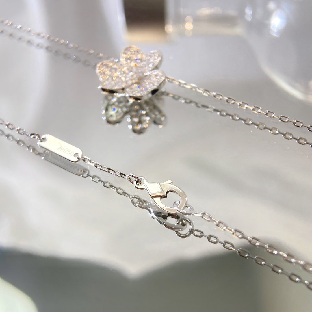 [⭐DORISW] BLUMEN-DIAMANT-HALSKETTE