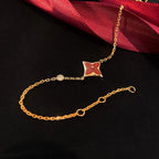 [⭐DORISW] COLOR STAR KARNELIAN ROSÉGOLD DIAMANTARMBAND