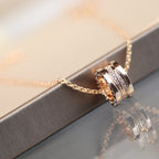 [⭐DORISW]ZERO 1 PINK GOLD DIAMOND NECKLACE