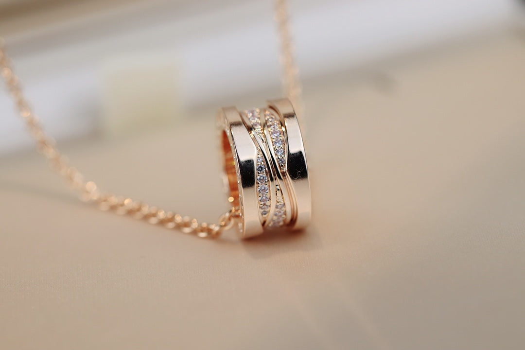 [⭐DORISW]ZERO 1 ROSÉGOLD-DIAMANT-HALSKETTE