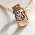 [⭐DORISW]SERPENTI ANHÄNGER-HALSKETTE AUS ROSÉGOLD MIT DIAMANTEN