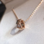 [⭐DORISW]SERPENTI ANHÄNGER-HALSKETTE AUS ROSÉGOLD MIT DIAMANTEN