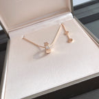 [⭐DORISW]SERPENTI ANHÄNGER-HALSKETTE AUS ROSÉGOLD MIT DIAMANTEN