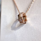[⭐DORISW]SERPENTI ANHÄNGER-HALSKETTE AUS ROSÉGOLD MIT DIAMANTEN