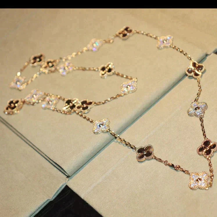 [⭐DORISW] CLOVER 20 MOTIFS LASER DIAMOND NECKLACE