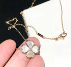 [⭐DORISW] CLOVER MOP DIAMOND ROSE GOLD NECKLACE