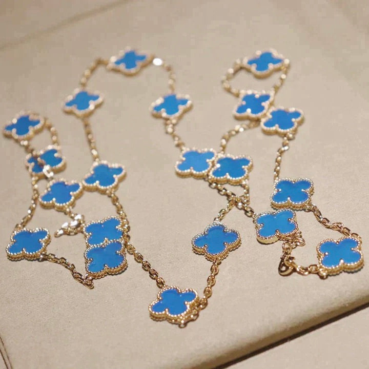 [⭐DORISW] CLOVER 20 MOTIFS TURQUOISE GOLD