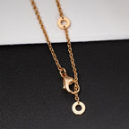 [⭐DORISW]ZERO 1 WEISSE KERAMIK ROSÉGOLD DIAMANT-HALSKETTE