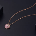 [⭐DORISW] AMULETTE HALSKETTE ROSÉGOLD ROSA PERLMUTT