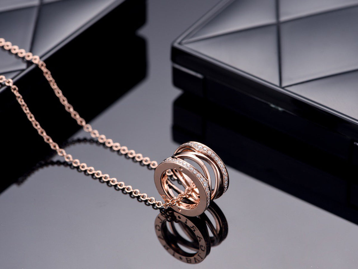 [⭐DORISW]ZERO 1 OFFENE HALSKETTE AUS ROSÉGOLD MIT DIAMANT