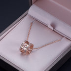[⭐DORISW]ZERO 1 OFFENE HALSKETTE AUS ROSÉGOLD MIT DIAMANT