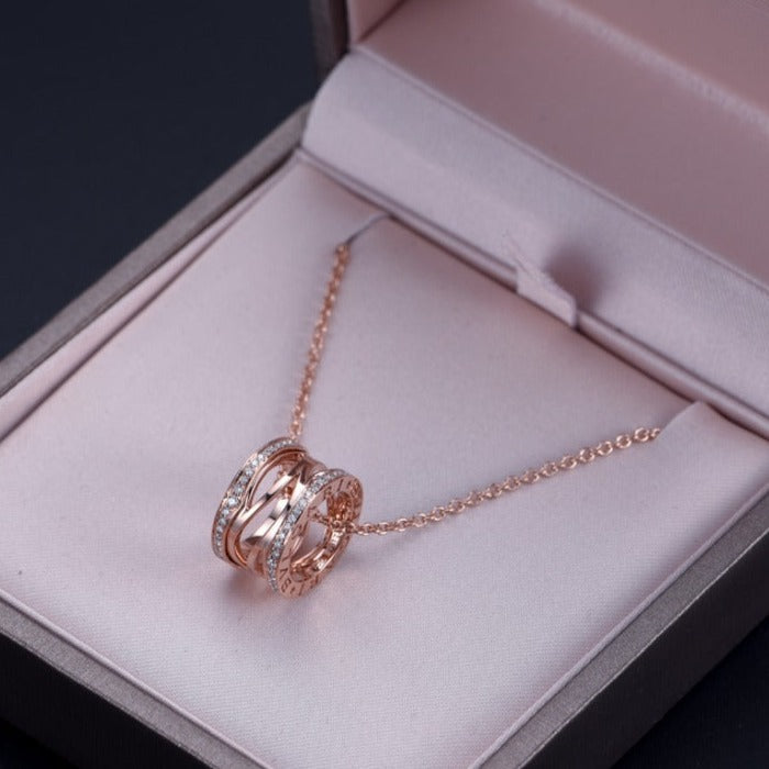 [⭐DORISW]ZERO 1 OFFENE HALSKETTE AUS ROSÉGOLD MIT DIAMANT