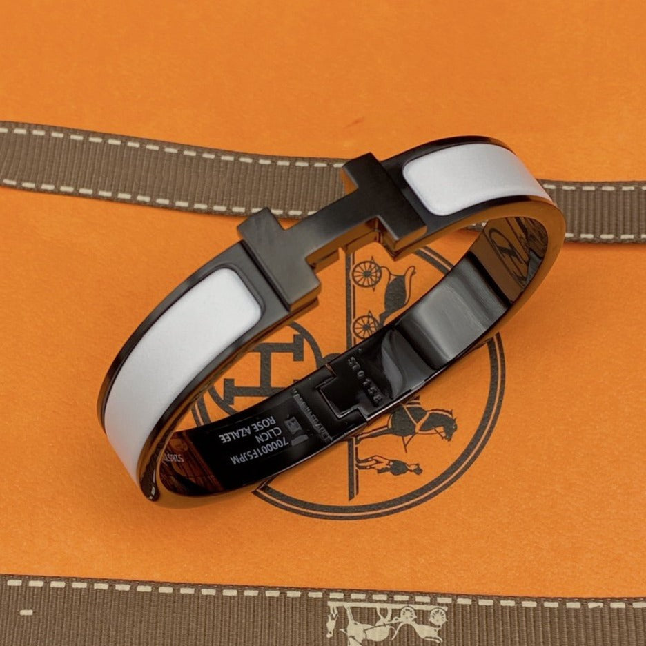 [⭐DORISW] H-ARMBAND 12MM SCHWARZ WEISS KERAMIK