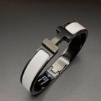 [⭐DORISW] H-ARMBAND 12MM SCHWARZ WEISS KERAMIK