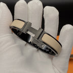 [⭐DORISW] H BRACELET 12MM BLACK BEIGE CERAMIC
