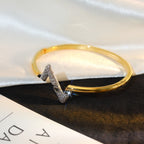 [⭐DORISW] VOLTE UPSIDE DOWN GOLD-DIAMANTARMBAND