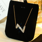 [⭐DORISW] VOLT SILVER DIAMOND PEDANT NECKLACE