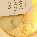 [⭐DORISW] VOLT SILVER DIAMOND PEDANT NECKLACE