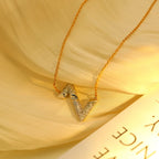 [⭐DORISW] VOLT SILVER DIAMOND PEDANT NECKLACE