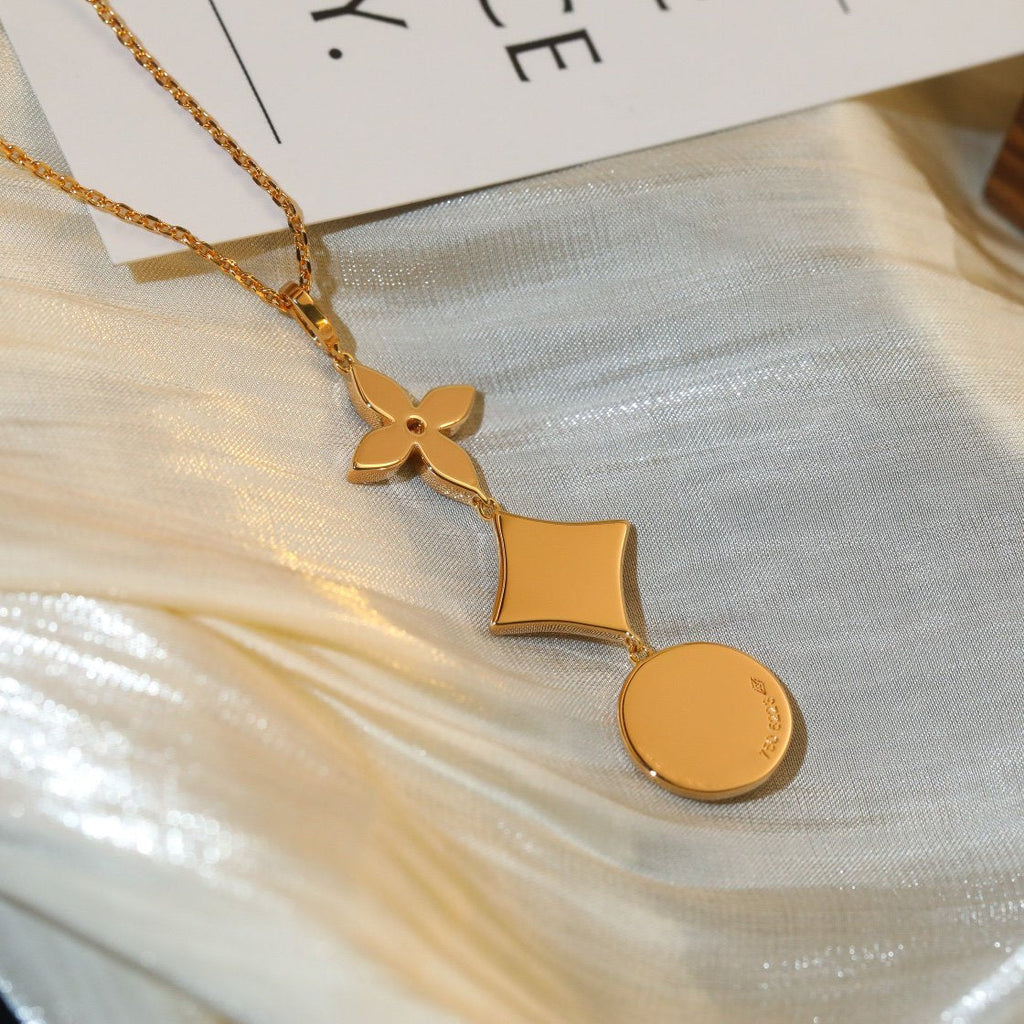 [⭐DORISW] HALSKETTE STERN UND SONNE DIAMANT ROSÉGOLD