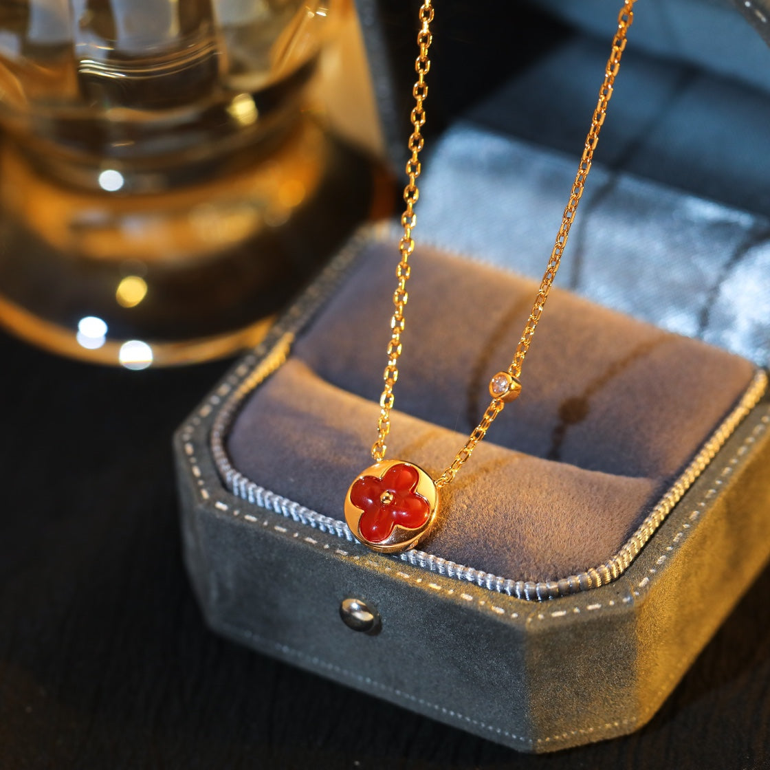 [⭐DORISW] SUN ANHÄNGER ROSÉGOLD 1 DIAMANT HALSKETTE