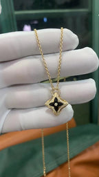 [⭐DORISW] STAR PEDANT PINK GOLD DIAMOND NECKLACE