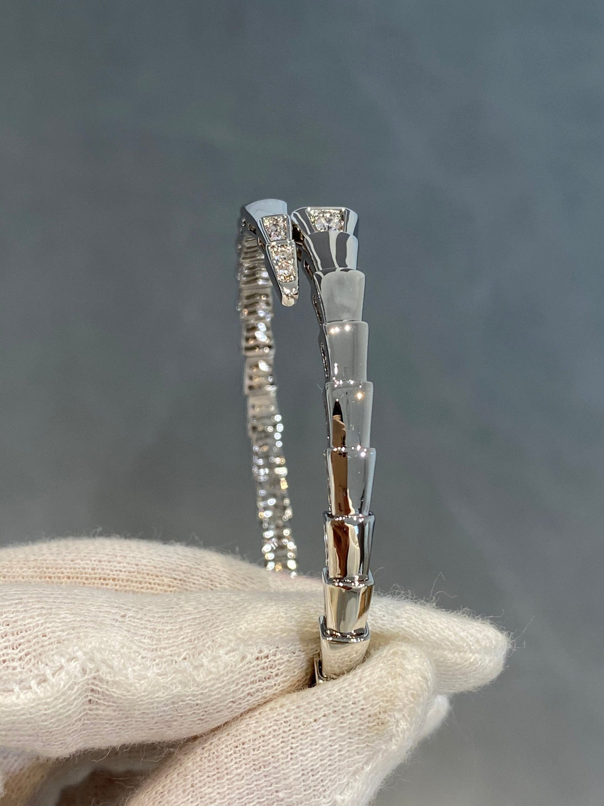 [⭐DORISW]SERPENTI BRACELET DIAMONDS SILVER