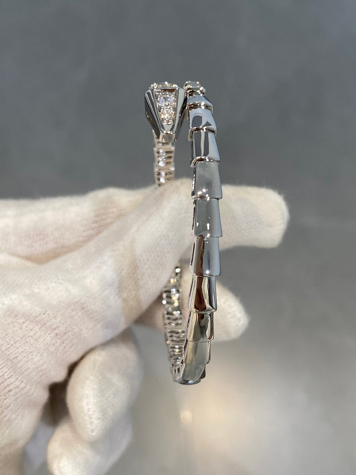 [⭐DORISW]SERPENTI BRACELET DIAMONDS SILVER