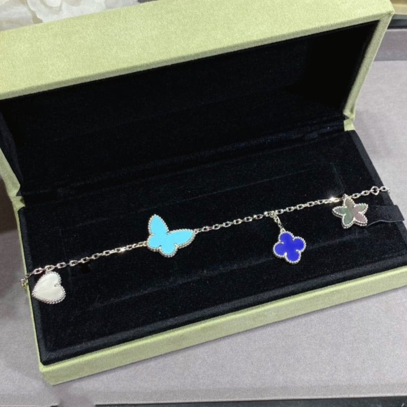 [⭐DORISW] LUCKY SPRING SILVER BRACELET 4 MOTIF
