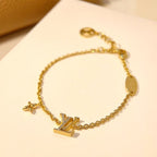 [⭐DORISW] LOGO STAR MOTIF GOLD BRACELET