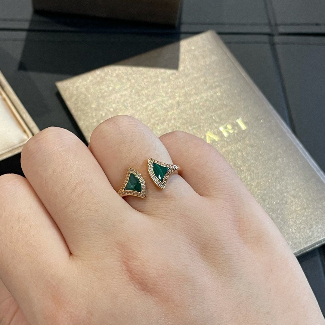 [⭐DORISW]DREAM MALACHIT DIAMANT-OFFENER RING