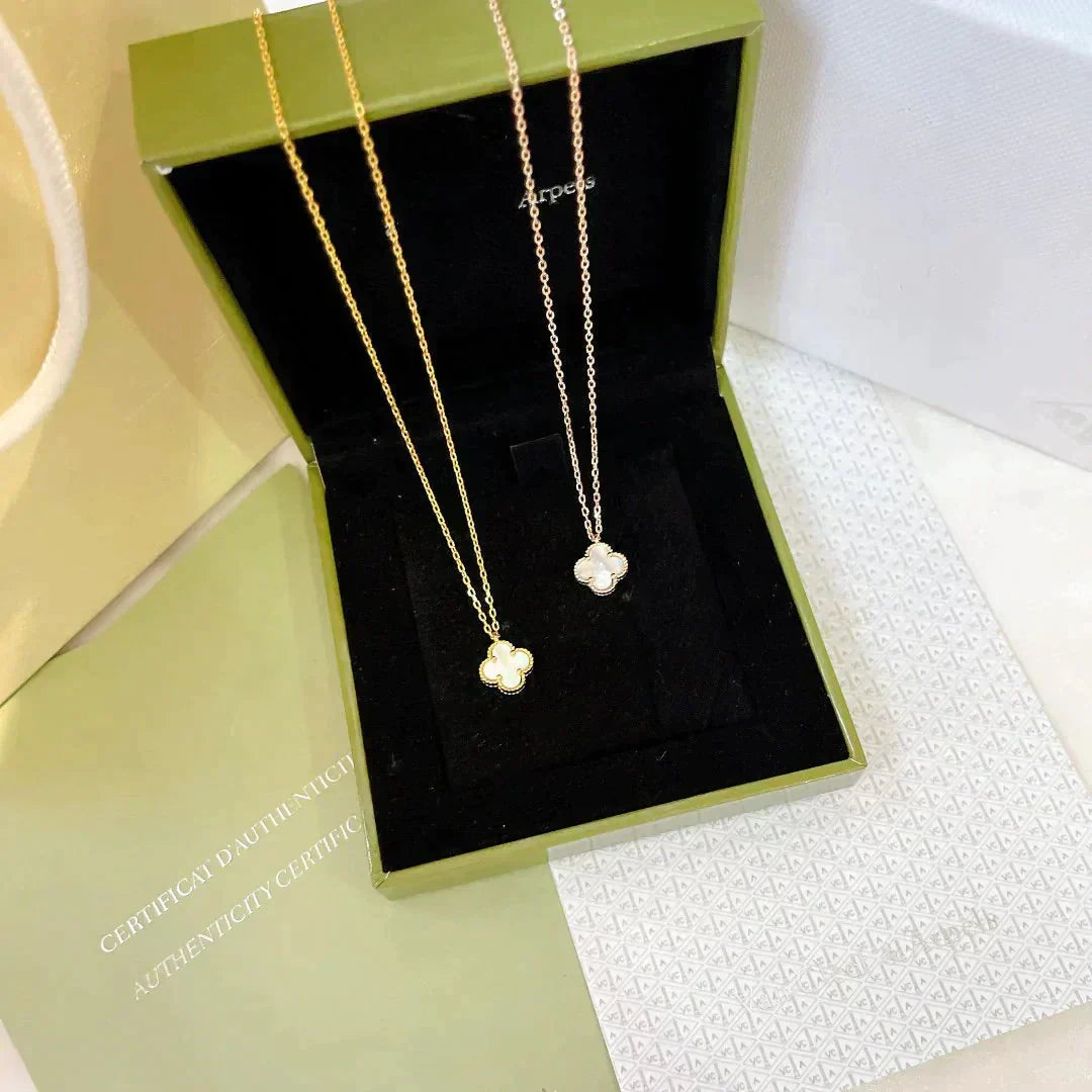 [⭐DORISW] CLOVER MINI 9.5MM WHITE MOTHER-OF-PEARL NECKLACE