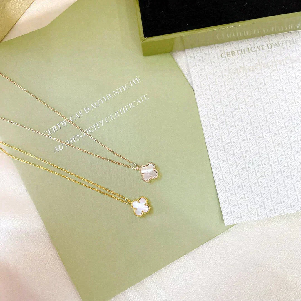 [⭐DORISW] CLOVER MINI 9.5MM WHITE MOTHER-OF-PEARL NECKLACE