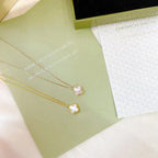 [⭐DORISW] CLOVER MINI 9.5MM WHITE MOTHER-OF-PEARL NECKLACE