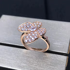 [⭐DORISW] BUTTERFLY PINK GOLD DIAMOND RING