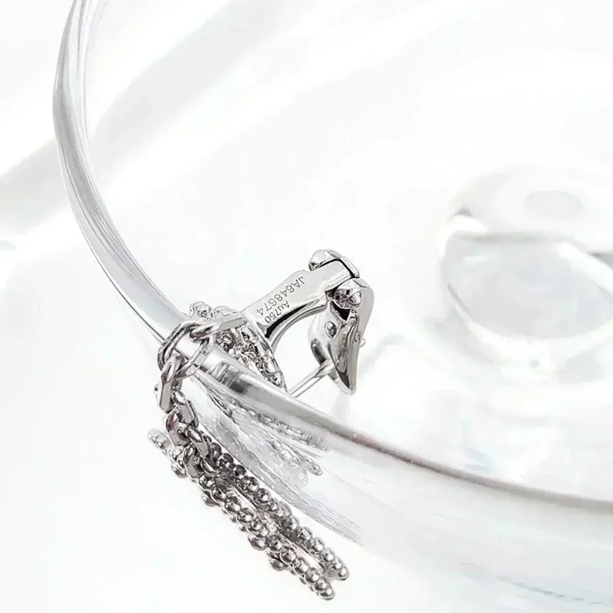 [⭐DORISW] CLOVER 2 MOTIFS  DIAMOND ONYX EARRINGS SILVER