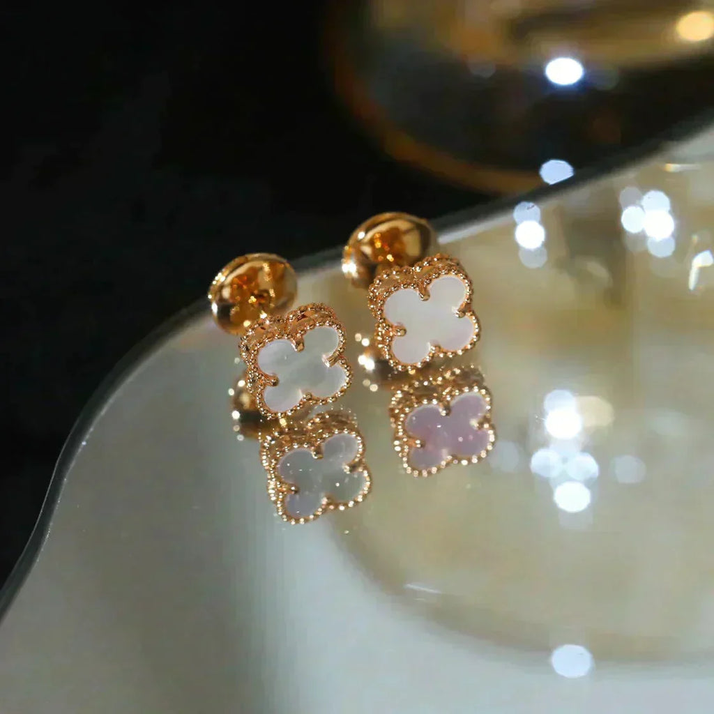 [⭐DORISW] CLOVER MINI 9.5MM WHITE MOP EARRINGS