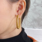 [⭐DORISW] CLASH LARGE HOOP EARRINGS