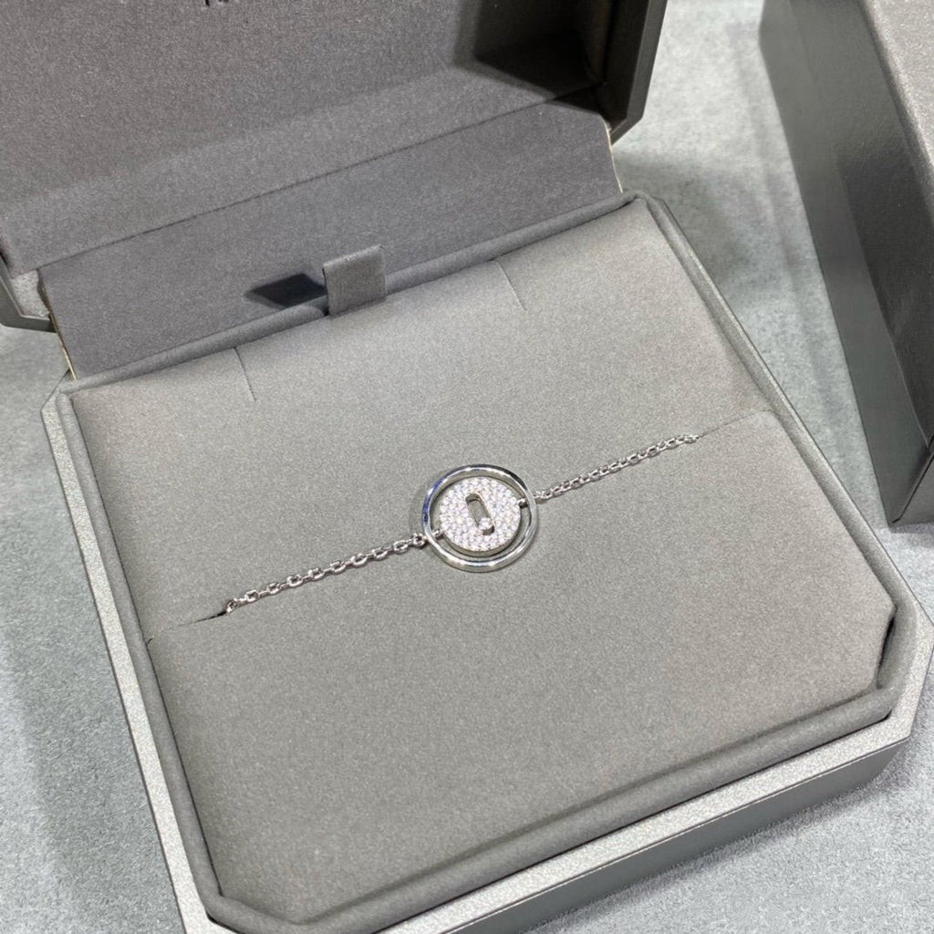[⭐DORISW]LUCKY MOVE DIAMOND PAVED BRACELET
