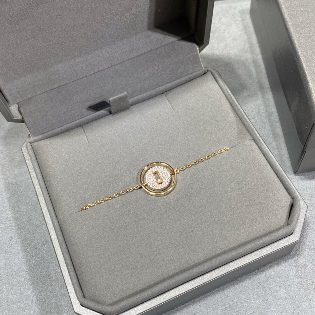 [⭐DORISW]LUCKY MOVE DIAMOND PAVED BRACELET