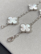 [[⭐DORISW] ]NEUE CLOVER WHITE PEARL MOP 5-MOTIV ARMBAND-KOLLEKTION