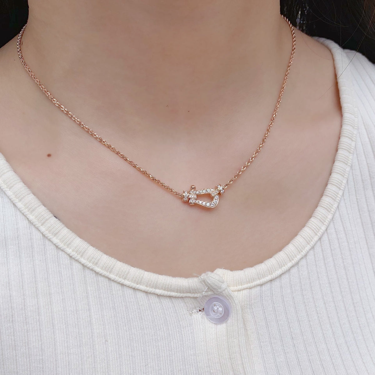 [⭐DORISW] FORCE 10 HALSKETTE AUS ROSÉGOLD MIT DIAMANTEN