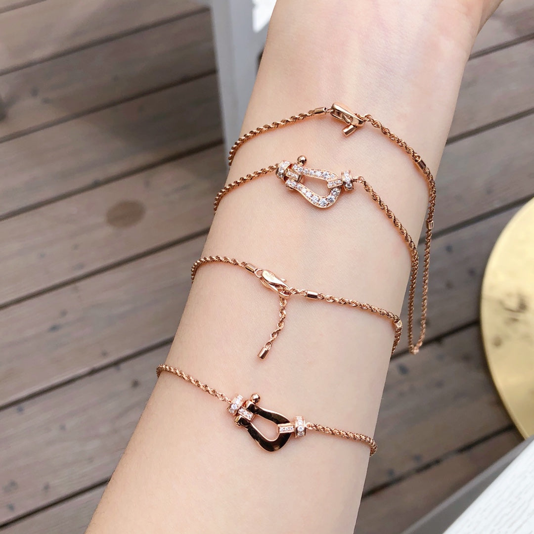 [⭐DORISW] FORCE 10 HALSKETTE AUS ROSÉGOLD MIT DIAMANTEN